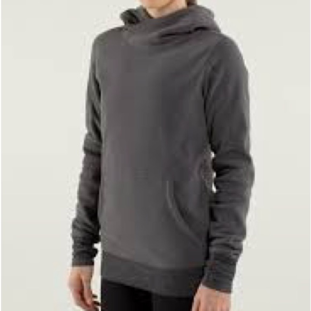 Lululemon Athletica Gray Fleece Pullover Hoodie Sz M